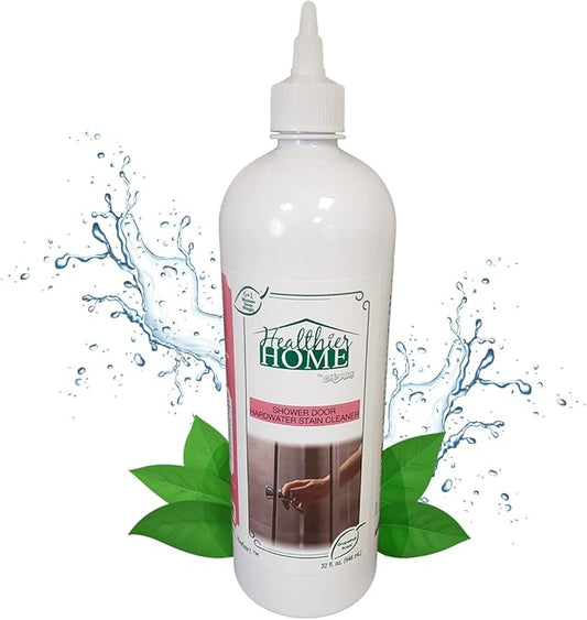 CHOMP! Shower Hardwater Stain Cleaner: Healthier Home ShowerDoorMagic Gel Remover with Scum Shield for Glass, Fiberglass, Removes Hard Water, Soap Scum, Calcium, Lime Scale, Grime Grapefruit 32 oz