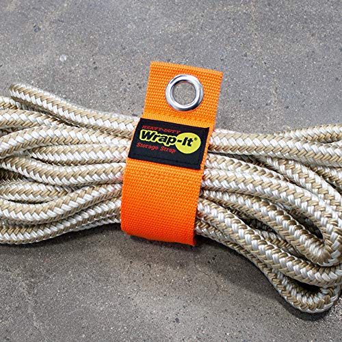 Heavy-Duty Wrap-It Storage Straps - 13-inch (6-Pack) Blaze Orange - Image 4