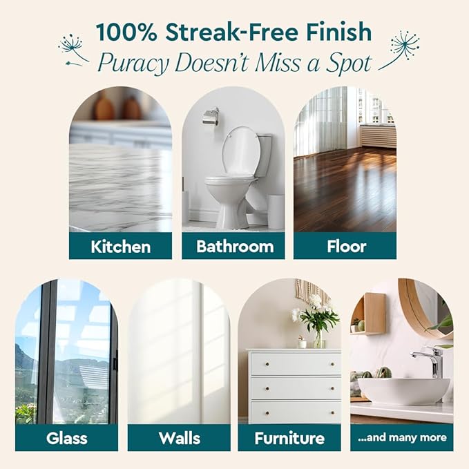 Puracy Multi-Surface Cleaner Concentrate - Plant-Powered All Purpose Cleaner - Surface Cleaner Solution As Seen on TikTok (Organic Lemongrass, 16 fl oz, 1 Pack)