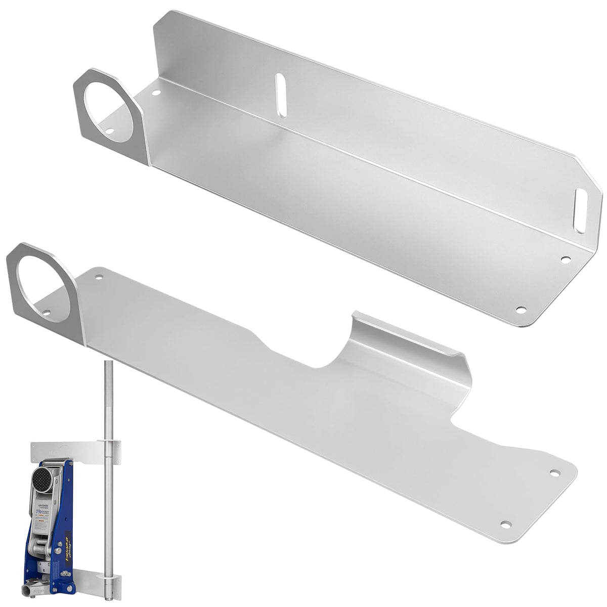 Set of 2 Aluminum Wall Mount Floor Jack Holder Jack Stand Wall - Image 1