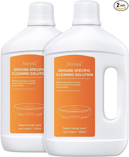 Sweet Orange Scent Floor Cleaning Solution Compatible with Dreame Cleaning Solution, Floor Cleaner for Hardwood Tile Hardfloor, Compatible Robot Vacuums with Mopping and Wet Dry Vacuum (2 bottles)