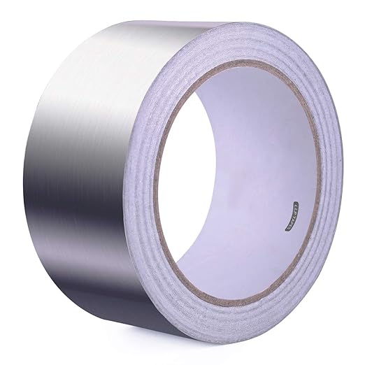 LLPT Aluminum Foil Tape 2 Inches x 50 Feet 5.9 Mil Extra Thick Strong Adhesive HVAC Sealing Hot Cold Air Duct Tape for Pipe Metal Repair (AF207)