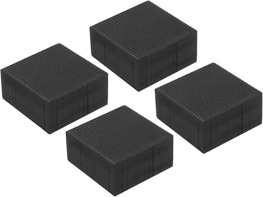 PATIKIL Rubber Anti-Vibration Pads, 4 Pcs Square Vibration Isolation Mats 1.97" x 1.97" x 1" for HVAC, Air Conditioner, Air Compressor, Washer, Dryer, Black
