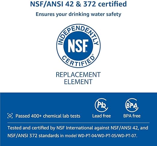 [Original] Waterdrop Filter Replacement for All Waterdrop Pitcher Filtration System, WD-PF-01A Plus, Reduces Lead, PFAS, PFOA/PFOS, Chlorine, Last Up to 3 Months or 200 Gallons (Pack of 3)