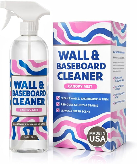 812 Wall Cleaner Spray – Safely Cleans Painted Walls, Baseboards, Kitchen Cabinets, Doors & More | Family & Pet Friendly | Made in America | 24oz.
