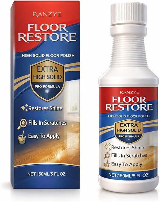 Floor Restore – High Solid Floor Restorer for Wood & Hard Floors, Concentrated Coating to Restore Shine & Cover Fine Scratches, Easy Mop-On Application