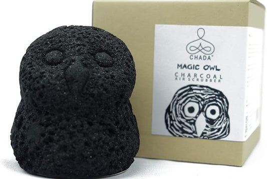 Chada Magic Owl Activated Charcoal Deodorizer - Natural Odor Eliminator, No Chemicals, Absorbs Smoke, 270g