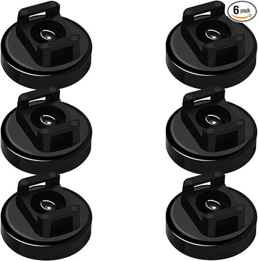 Magnet Zip Tie Mount Magnetic Zip Ties Mount 25LBS Strong Multipurpose Wire Cable Holder Mount Wire Clips Management for Home Office Marine Electrical Wiring (Black, 6 Piece)