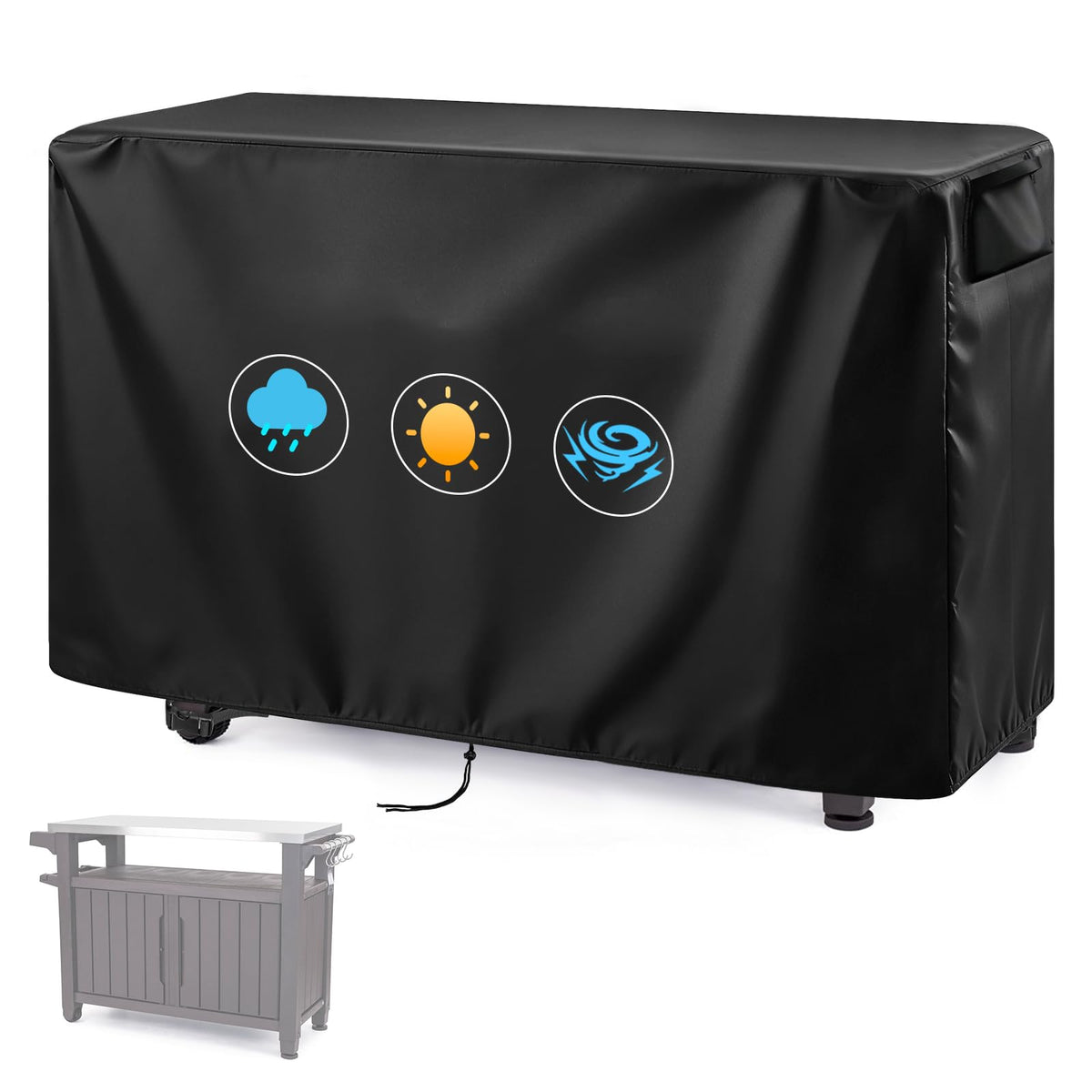 Outdoor Prep Table Cover 52" for Keter Unity XL Portable - Image 1
