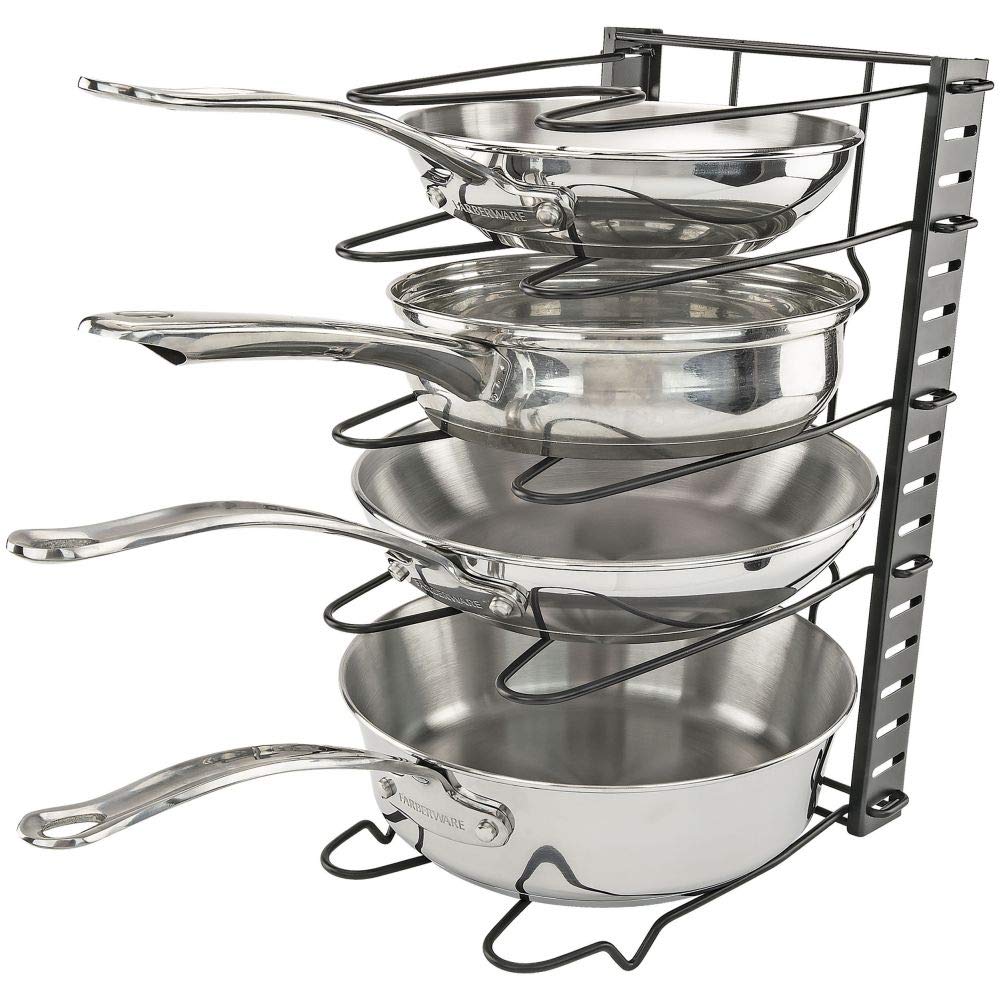 Southern Homewares Metal Pot and Pan Storage Rack – Black - Image 1