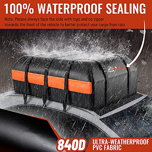 Car Rooftop Cargo Carrier Bag, 21 Cubic Feet 100% | Home Organization - Image 3