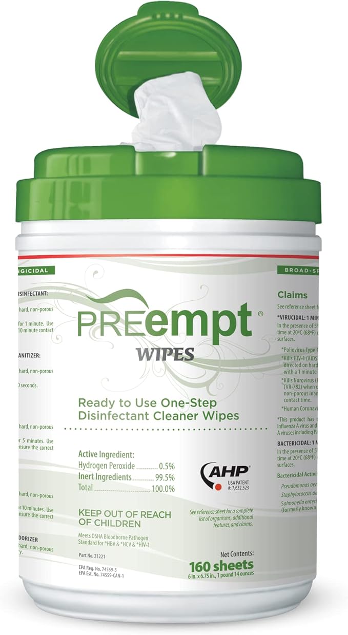 Wipes, 160 Count, Hospital Grade One-Step Surface Cleaner, and Disinfectant