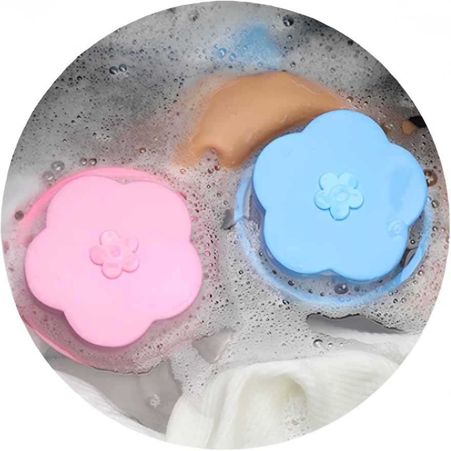 4 Pieces Pet Hair Remover Washing Machine Lint Mesh Bag, Reusable Hair Filter Upgraded Mesh Removal, Floating Lint Catcher for Laundry/Cat and Dog Owners