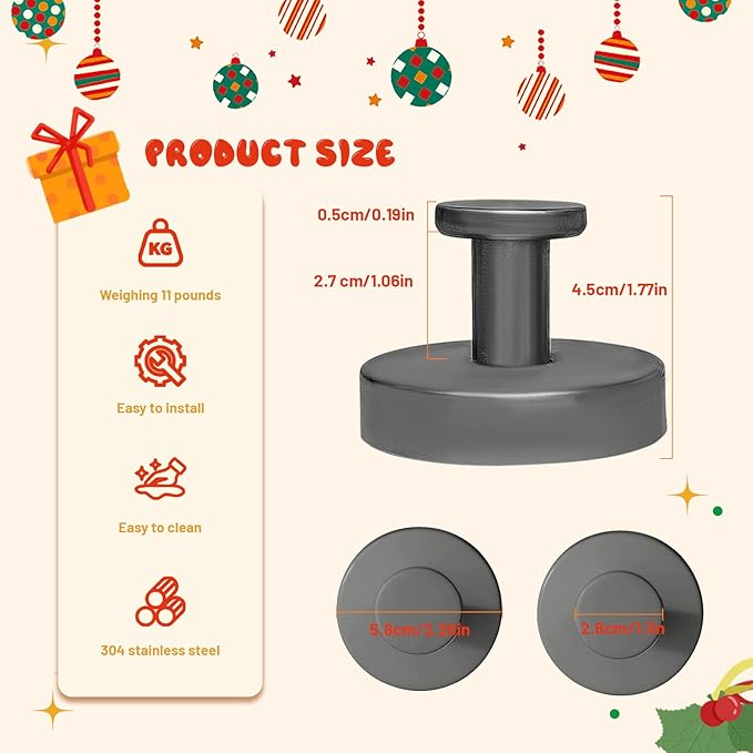 Suction Cup Hooks, Suction Cup Hooks for Shower,Removable Towel Hooks for Bathroom Window Glass Door Wall, Bath Robe Looafh Wreath Hook for Hanging (Dark Grey)