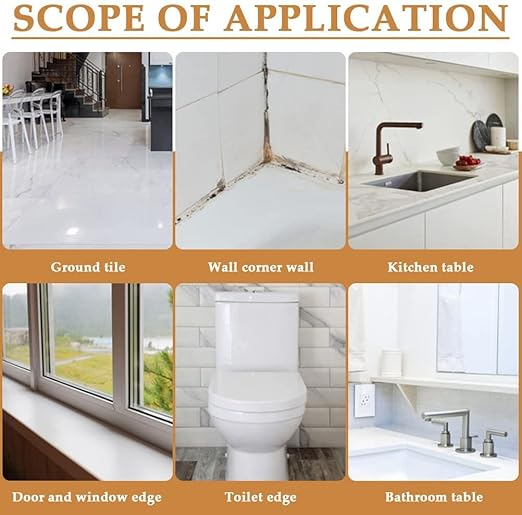 5 Pieces Grout Tile Pen Repair Pen,Renew Tile Lines, Restoring Tile Wall Floor Bathrooms and Kitchen(Beige)