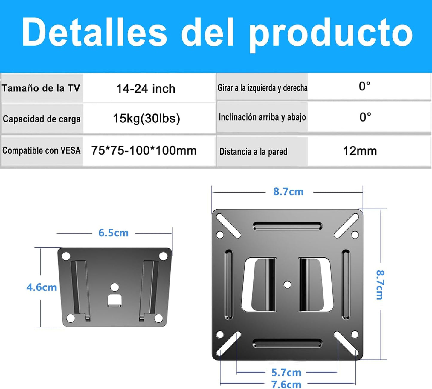 Monitor Wall Mount — Low Profile, 14–24"