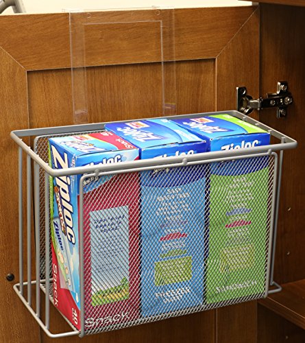 Deco Brothers Over Cabinet Door Organizer, Silver - Image 6