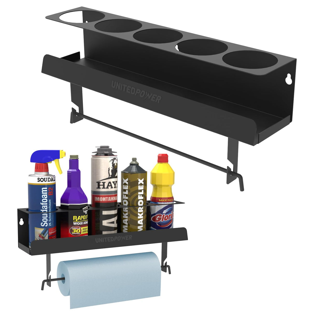 UNITEDPOWER 5 Aerosol Spray Can/Paper Towel Holder, Paint - Image 1