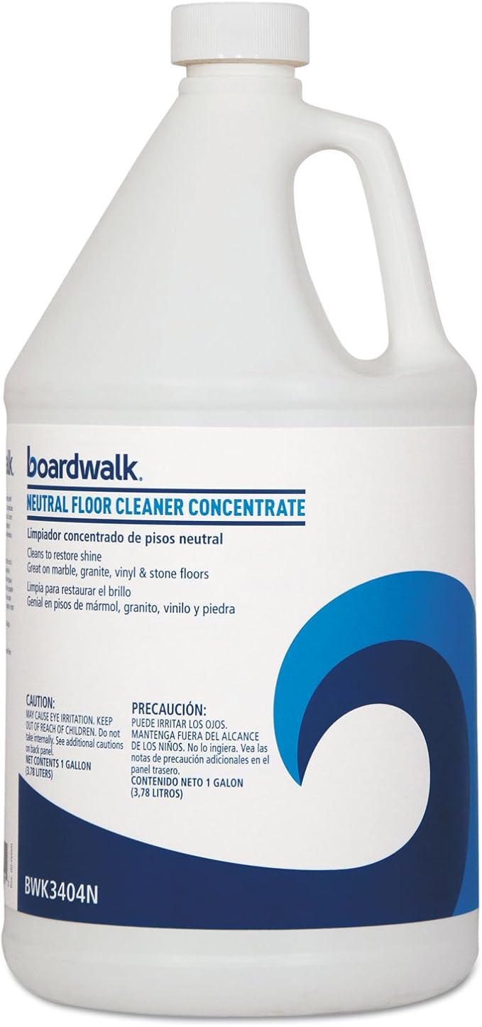Boardwalk 4404N Neutral Floor Cleaner Concentrate, Lemon Scent, 1 gal Bottle, 4/Carton