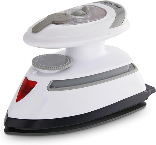 Ivation Travel Steam Iron | Mini Dual Voltage Dry Iron & Clothes Steamer with Nonstick Soleplate, Temperature Control & Indicator Light | Heats in Seconds, Small & Compact, ETL Certified, 1.3 Lbs.