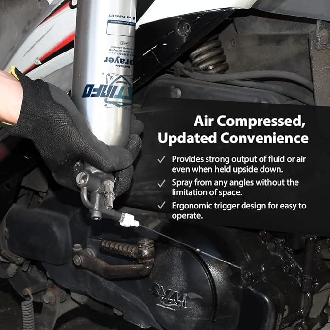 FIRSTINFO Patented 620c.c. (21 US fl. oz) Aluminum Aerosol Refillable Fluid Oil Pressure Storage Sprayer Can + 3pcs 2-Way Nozzles for Jet Straight Stream & Mist Spraying Kit