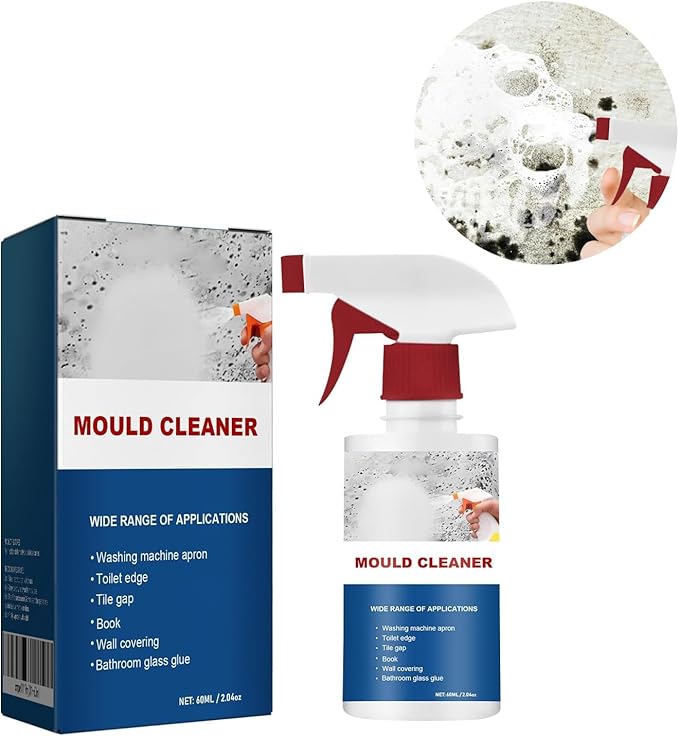 Mould Cleaner Spray Powerful Foam Cleaning Spray, Multi-Surface Fast-Acting Stain Remover for Kitchen, Bathroom, Wall and Tile Cleaning, No Scrubbing Required (2)