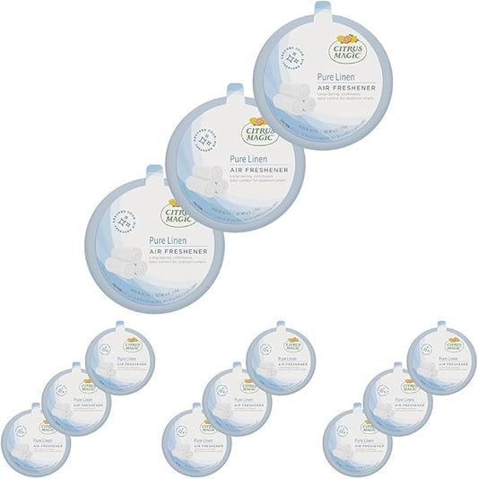 Citrus Magic Odor Absorbing Solid Air Freshener,Pure Linen,8-Ounce,(Pack of 12)