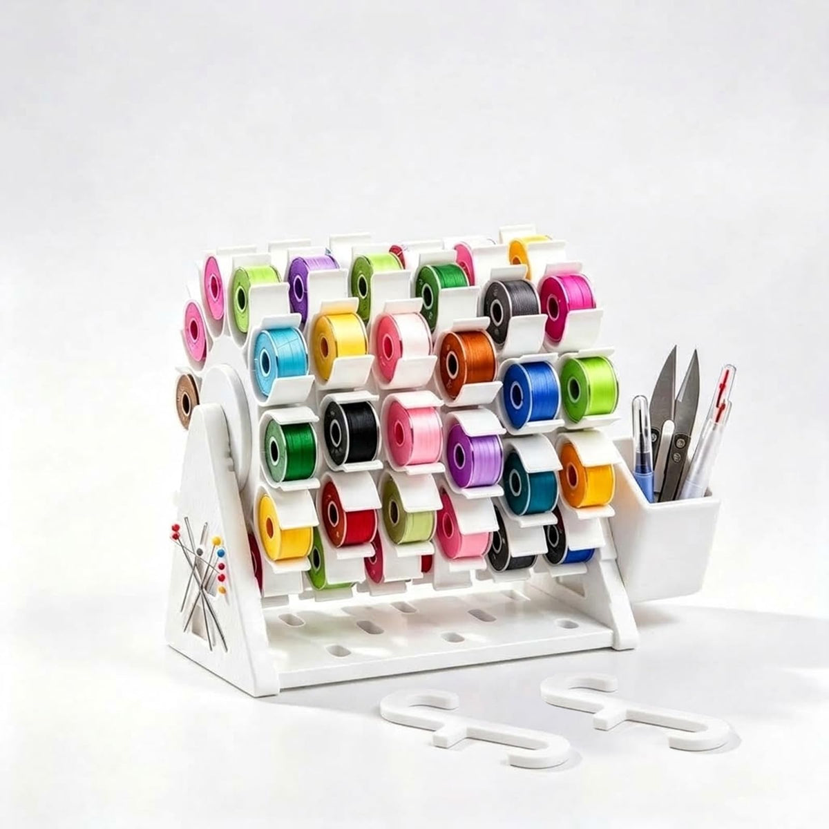 60-Hole Bobbin Organizer and Thread Holde,for IKEA Skadis - Image 1