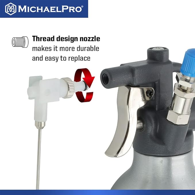 MichaelPro MP019001 21oz Heavy Duty Aluminum Fluid Spray Can | Max 140psi Working Pressure | High Pressure Refillable Air Sprayer