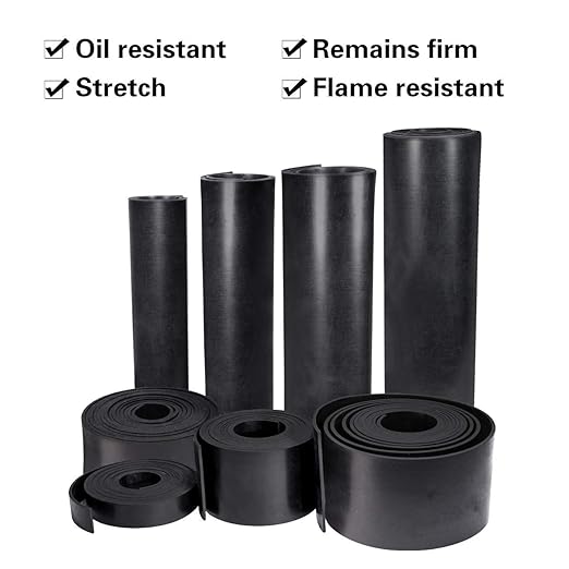 TORRAMI Neoprene Rubber Sheet Roll 3/16" (.187") Thick x 12" Wide x 48" Long for DIY Gaskets, Pads, Seals, Crafts, Flooring,Cushioning of Anti-Vibration, Anti-Slip