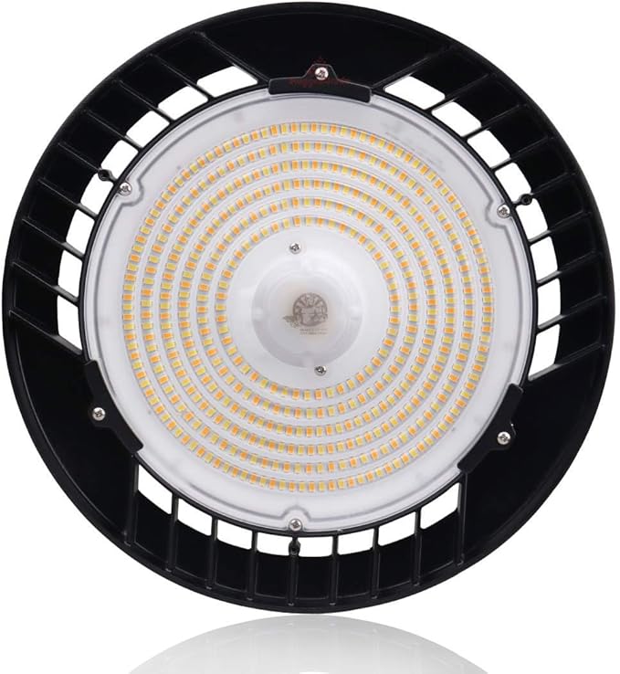 RuggedGrade 100W - Titan VI Series LED High Bay UFO with Motion Sensor - 16,500 Lumens - Color Selectable 3000K/4000K/5000K - Indoor LED Light - DLC 5.1 Premium