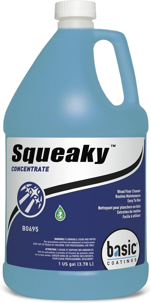 Basic Coatings Squeaky Cleaner Concentrate | Hardwood, Laminate Floor Cleaner | No Residue | Cleans Tough Dirt and Grease | 1 gal