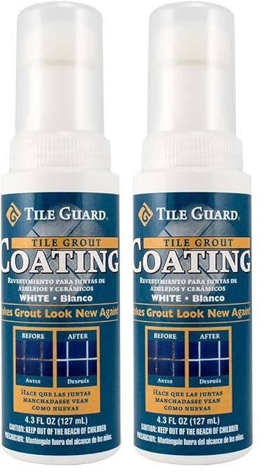 Homax Grout Coating, White, 4.3 oz, Tile Guard Grout Restoration (Pack of 2)