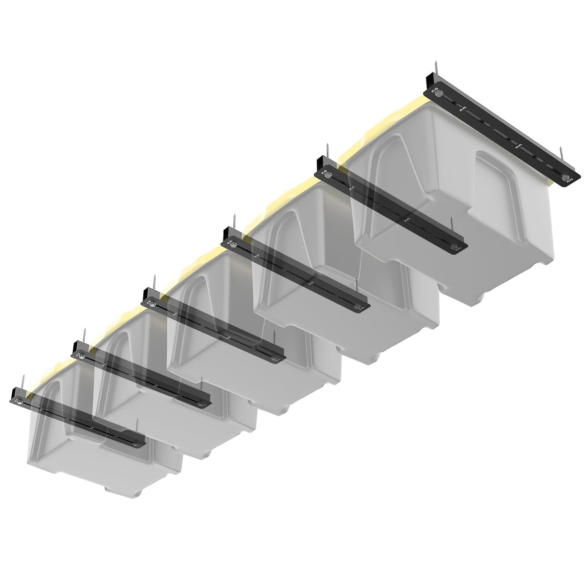 TORACK Garage Ceiling Bin Storage Rack, Overhead Tote | Garage Storage - Image 1
