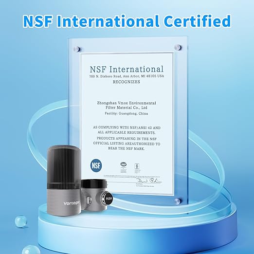 Vortopt Advanced Water Filter for Sink Faucet,360°Rotary Ultrafiltration Bathroom Sink Filter,400 Gallons,Reduces 99% Chlorine,Odor.(T6-UF)