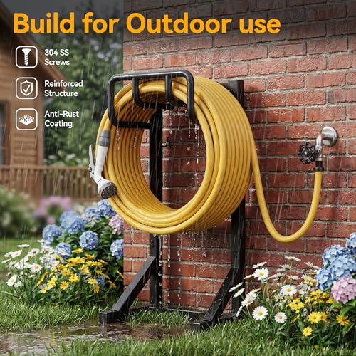 Garden Hose Holder Stand, Freestanding Heavy Duty Metal - Image 6