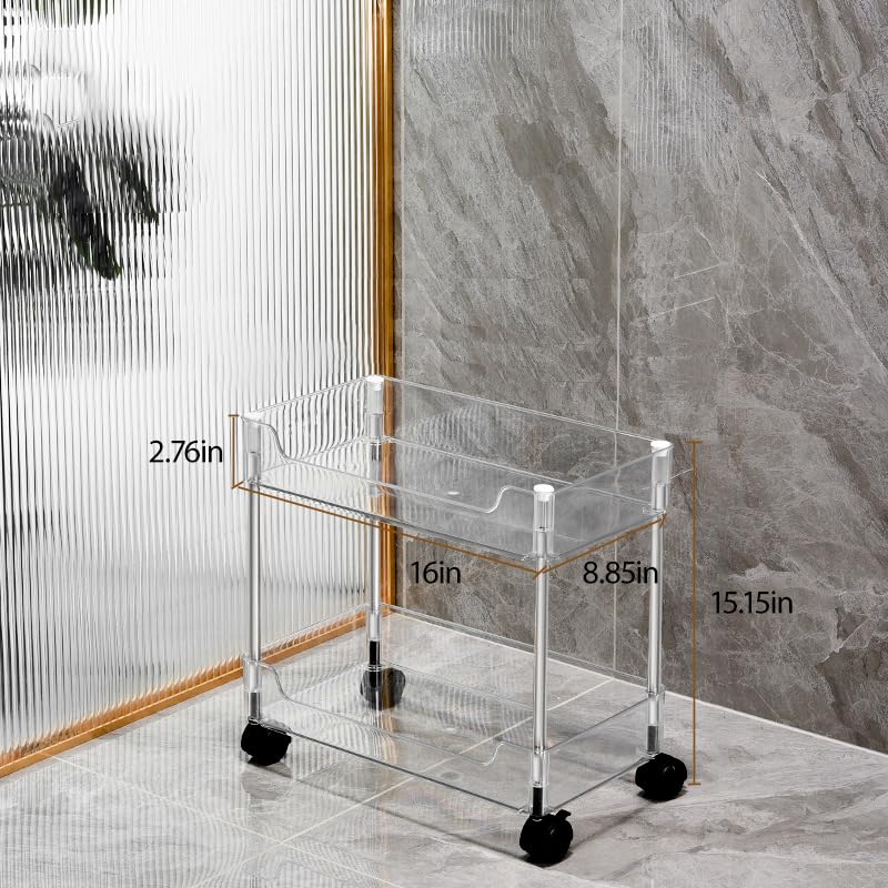 Betoveren 2 Tier Utility Rolling Cart Storage Organizer - Image 3