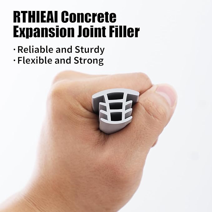 Flexible EPDM Rubber Strip (100 ft Long and 3/4 inch Wide) for Concrete Crack Repair and Replacement - Weather and Aging Resistant Expansion Joint Filler for Driveways and Sidewalks