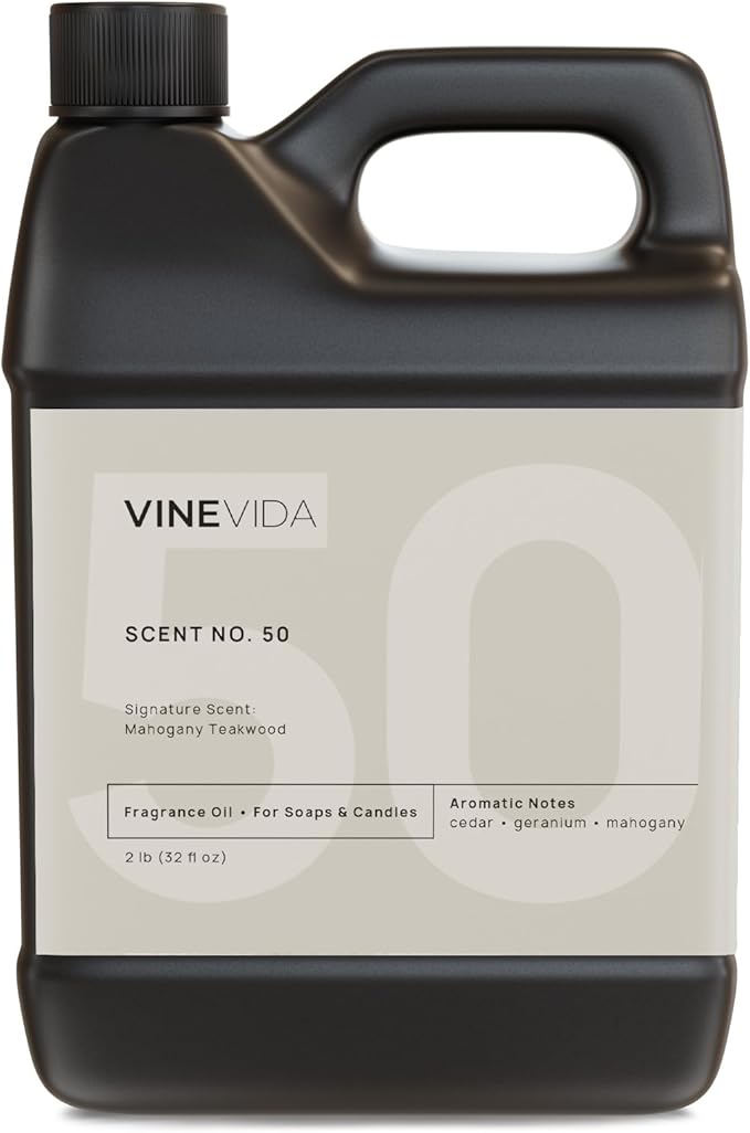 VINEVIDA [32oz] Mahogany Teakwood Fragrance Oil for Candle Making and Soap Making - Premium Candle Scents for Soy Candles
