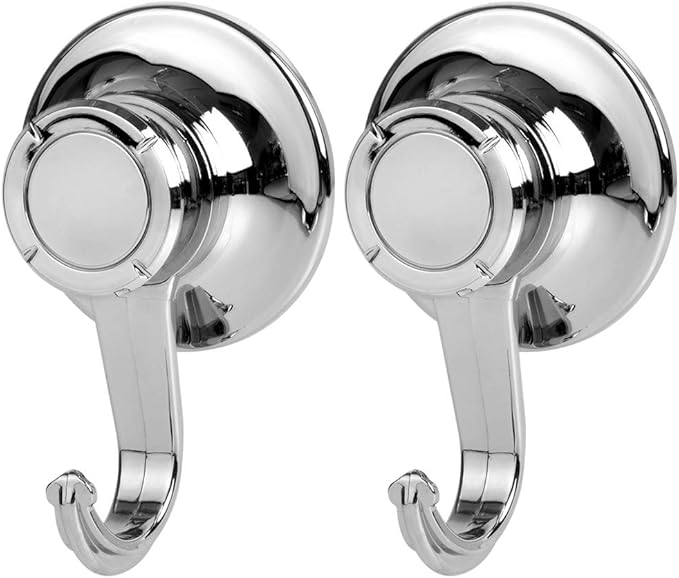 Bath Beyond Suction Cup Hooks (2Pack) - Powerful Vacuum Suction Cup Hooks Utensil Hanger Organizer No Drill Heavy Duty Organizer for Multi Purpose Kitchen, Bathroom, Restroom, Shower