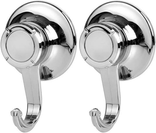 Bath Beyond Suction Cup Hooks (2Pack) - Powerful Vacuum Suction Cup Hooks Utensil Hanger Organizer No Drill Heavy Duty Organizer for Multi Purpose Kitchen, Bathroom, Restroom, Shower