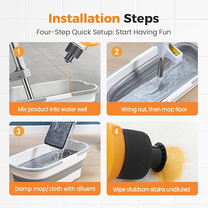 Spainho Floor Cleaner, 2026 Upgrade 5-In-1 Floor Cleaner Pro, Multi-Purpose Scrubbing Pad for Kitchen and Bathroom, Efficient Stain Remover for Families, Hardwood Surface Wax/Shine/Oil (3pcs)
