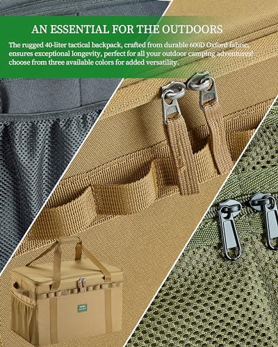 UPWOIGH 40L Heavy Duty Camping Storage Bag with Dividers - Image 7