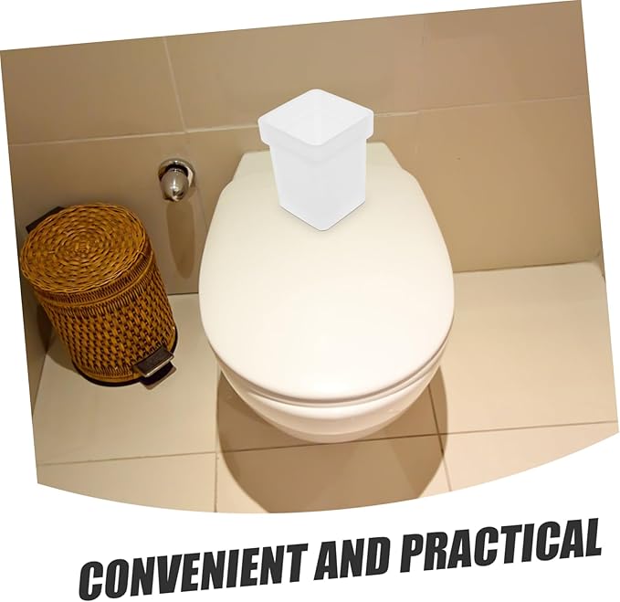 Unomor Heavy Duty Toilet Brush Holder Ceramic Bowl Brush Cup Slip Design for Easy Storage Cleaning