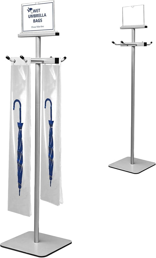 Montex Wet Umbrella Stand with Free 200 Plastic Umbrella Bags and Holder