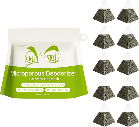 Activated Charcoal Odor Absorber, Activated Charcoal Bags 10 Pack (10 x 20g) - Mini Air Purifying Bags, Natural Odor Deodorizer for Home, Closet, Shoes, Car, Basement, and Refrigerators