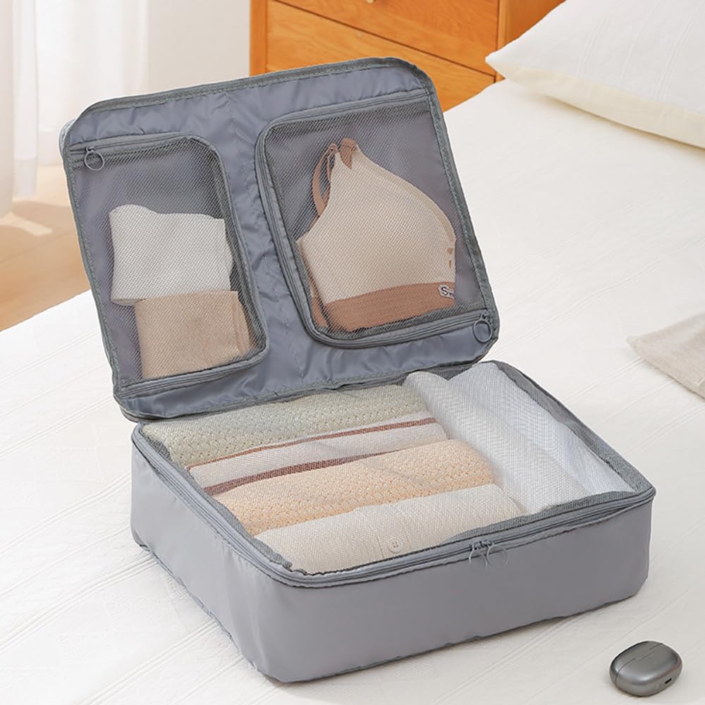 3 Pockets Packing Cubes for Suitcases, Lightweight Travel Luggage - Image 1