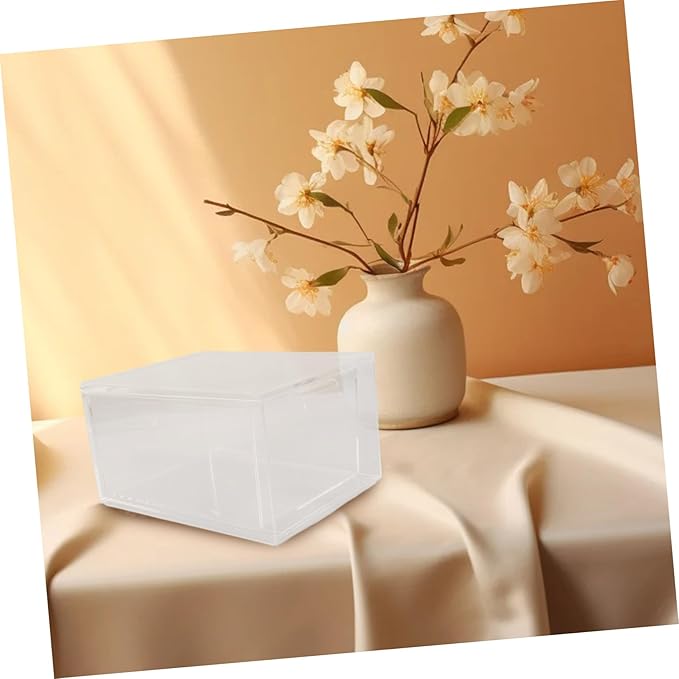 jojofuny 3Pcs Clear Stackable Drawer Organizer Versatile Makeup Storage Bins for Easy Access to Cosmetics and Daily Items Space Saving Transparent Design for Home and Vanity