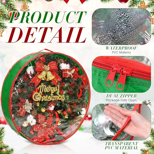 Aliceset 4 Pack Wreath Storage Bags, 30 x 30 x 7.8 Inch - Image 5