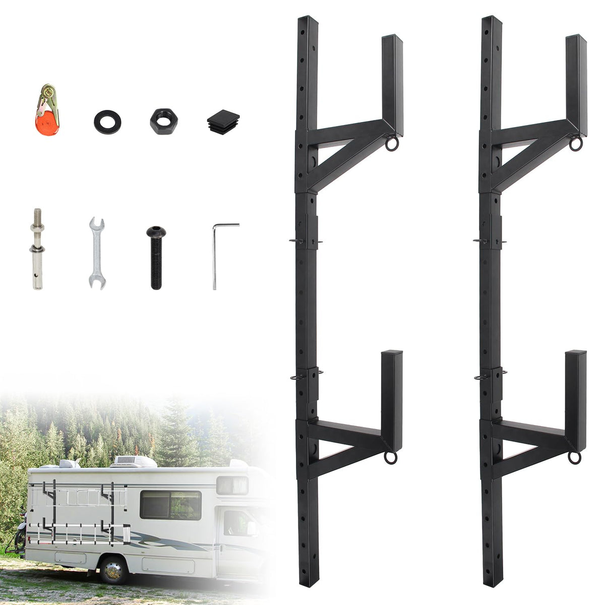Adjustable Side Mount Trailer Ladder Rack for Enclosed - Image 1